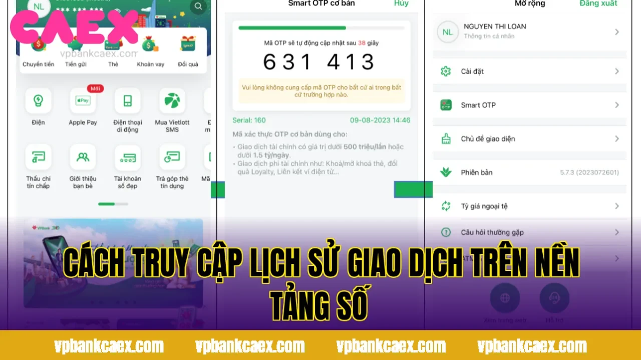 Cách truy cập lịch sử giao dịch trên nền tảng số
