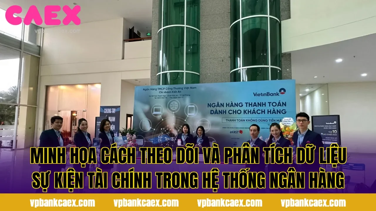 Minh họa cách theo dõi và phân tích dữ liệu sự kiện tài chính trong hệ thống ngân hàng